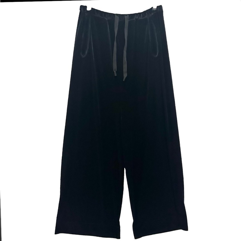 COGTHEBIGSMOKE OS ALISON TROUSERS VELOUR SMOOTH Wide Leg Cropped Drawstring Pant